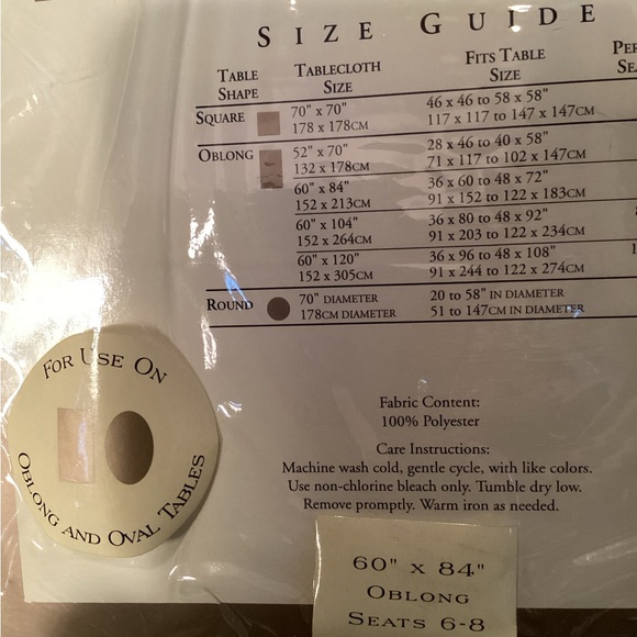 Linen Weave Black Tablecloth & 8 matching napkins, 60X84,use on Oblong or Oval - Picture 2 of 10